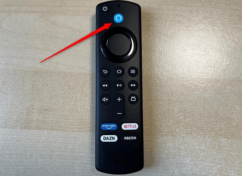 Fire TV Stick(第3世代)のAlexa対応音声認識リモコンを利用するには青いボタンを押す